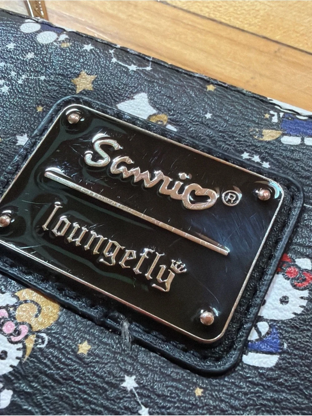 Loungefly Hello Kitty Zodiac Constellation Wallet Black Sanrio Zip & Snap